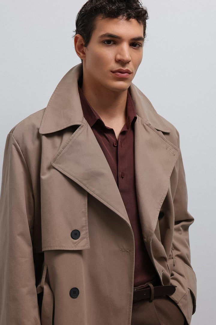 ANT Antioch Bej Relax Fit Men's Trench Coat - San Luis Potosí