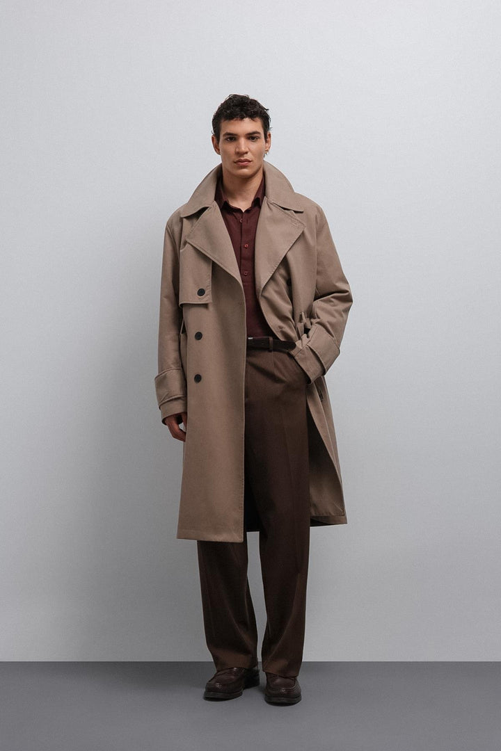 ANT Antioch Bej Relax Fit Men's Trench Coat - San Luis Potosí