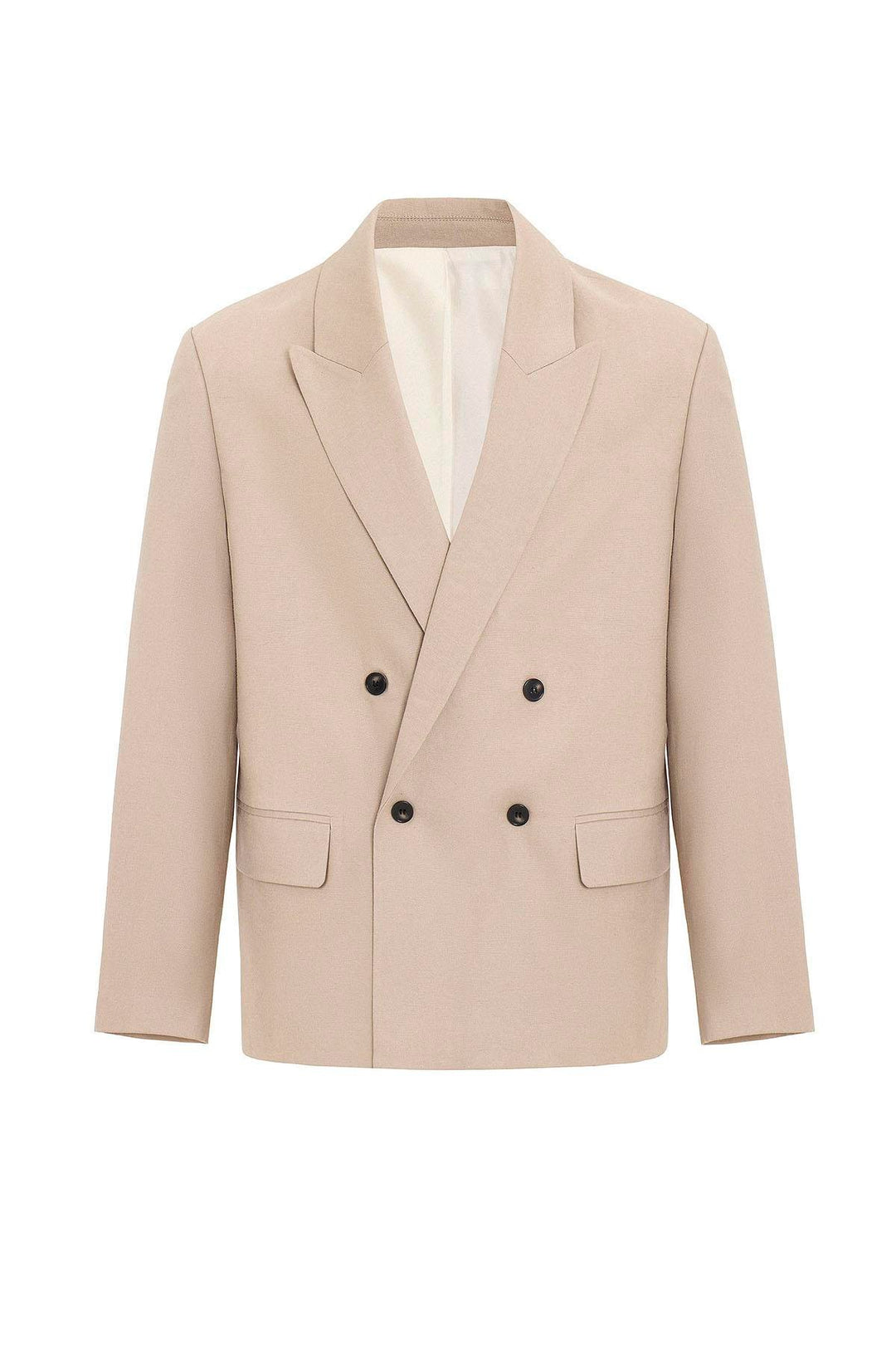 ANT Antioch Bej Relax Fit Linen Blend Men's Blazer Jacket - Monterey Park