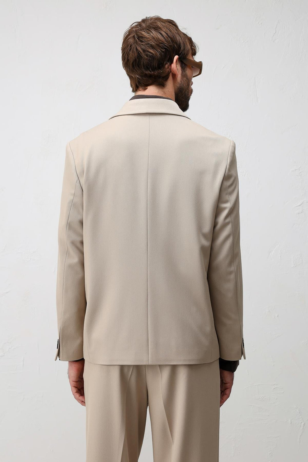 ANT Antioch Bej Relax Fit Kruvaze Erkek Blazer Ceket - Rohnert Park