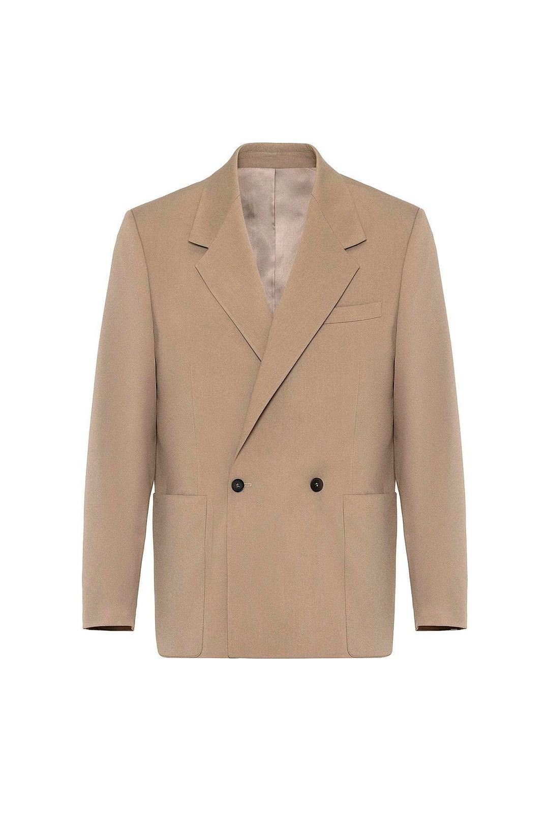 ANT Antioch Bej Relax Fit Cross-Closure Men's Technical Blazer Jacket - Roy