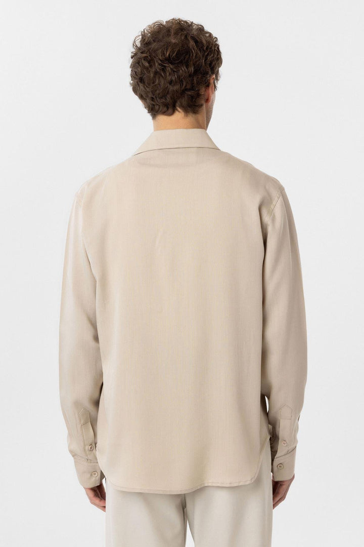 ANT Antioch Bej Relax Fit Lyocell Fabric Men's Shirt - Dachau