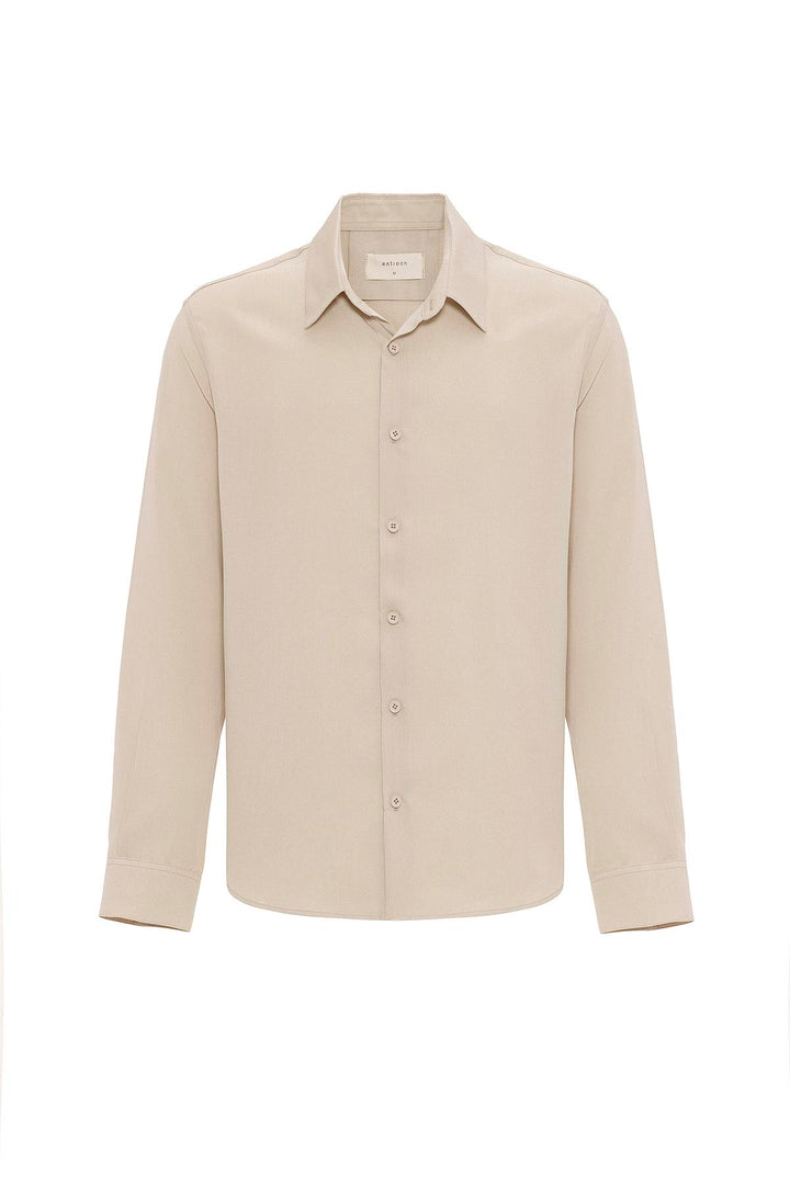 ANT Antioch Bej Relax Fit Lyocell Fabric Men's Shirt - Dachau
