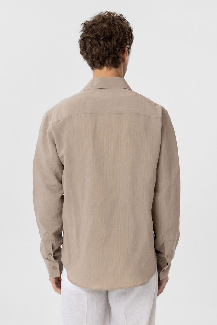 ANT Antioch Bej Relax Fit Modal Fabric Men's Shirt - Walthamstow