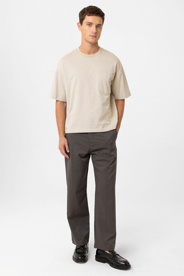 ANT Antioch Bej Relaxed Basic Erkek T-Shirt - Roswell