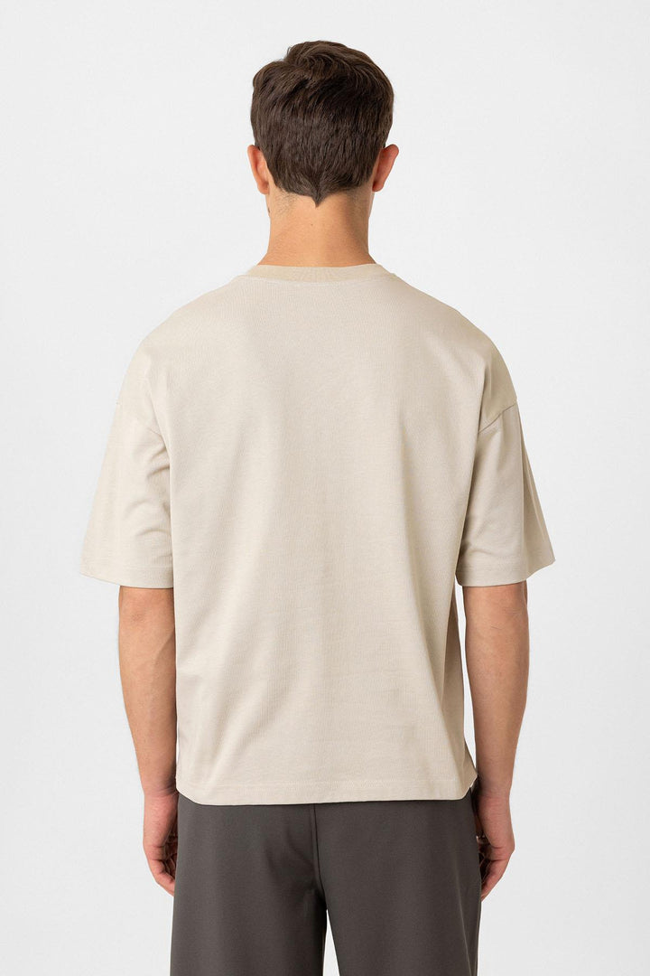 ANT Antioch Bej Relaxed Basic Erkek T-Shirt - Roswell