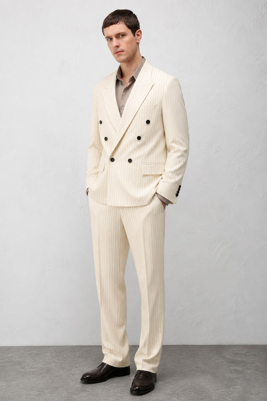 ANT Relaxed Fit Striped Men's Suit - Mettmann