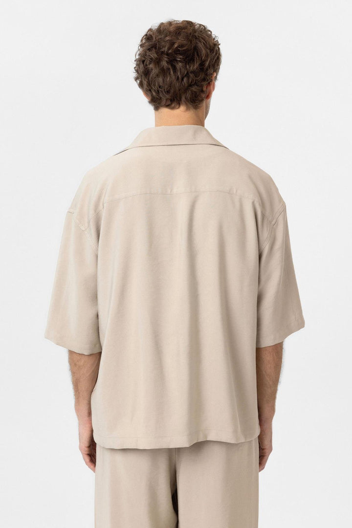 ANT Antioch Bej Relaxed Short Sleeve Men's Shirt - Mönchengladbach