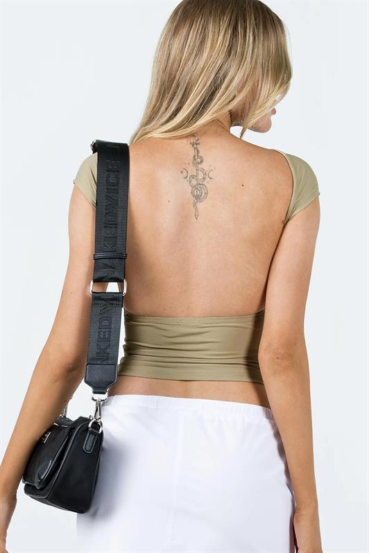 MDX Beige Backless Crop Women's Blouse MG1851 - Ashford