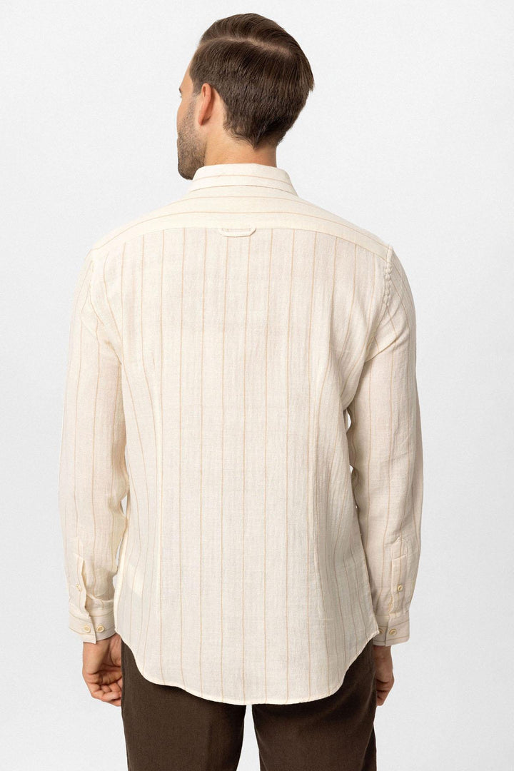 ANT Slim Fit Striped Men's Shirt - Norfolk