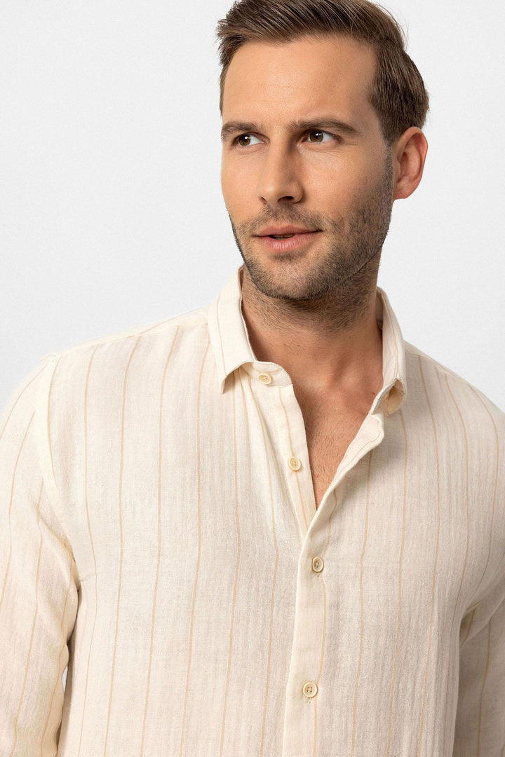 ANT Slim Fit Striped Men's Shirt - Norfolk