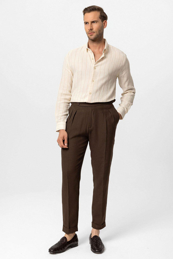 ANT Slim Fit Striped Men's Shirt - Norfolk