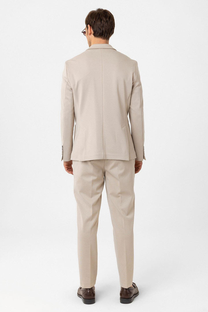 ANT Antioch Bej Slim Fit Comfort Men's Suit - Playas de Rosarito