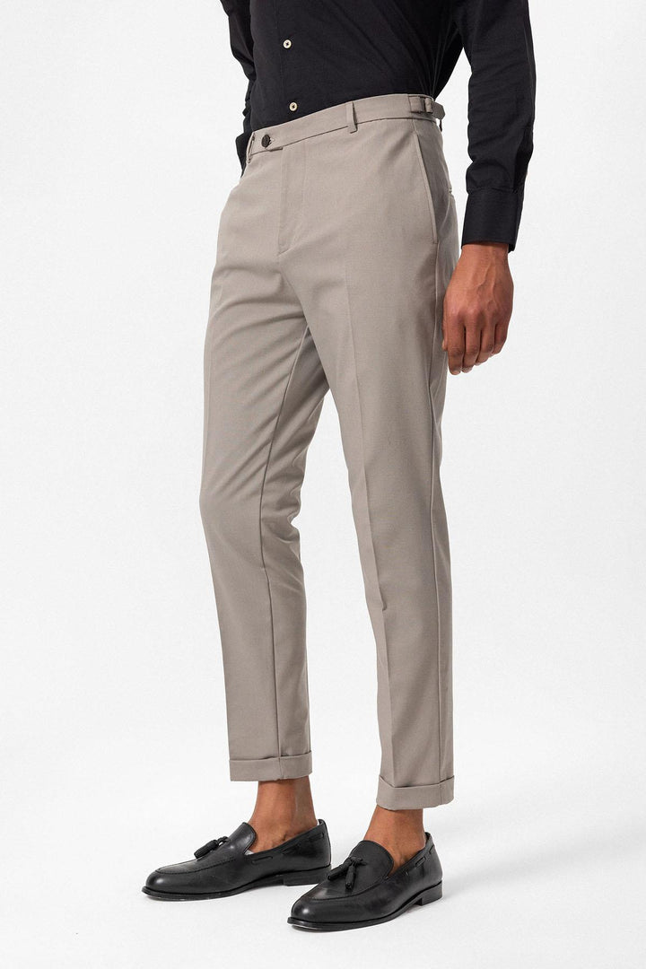 ANT Antioch Bej Slim Fit Duble Paça Erkek Pantolon - Garbsen