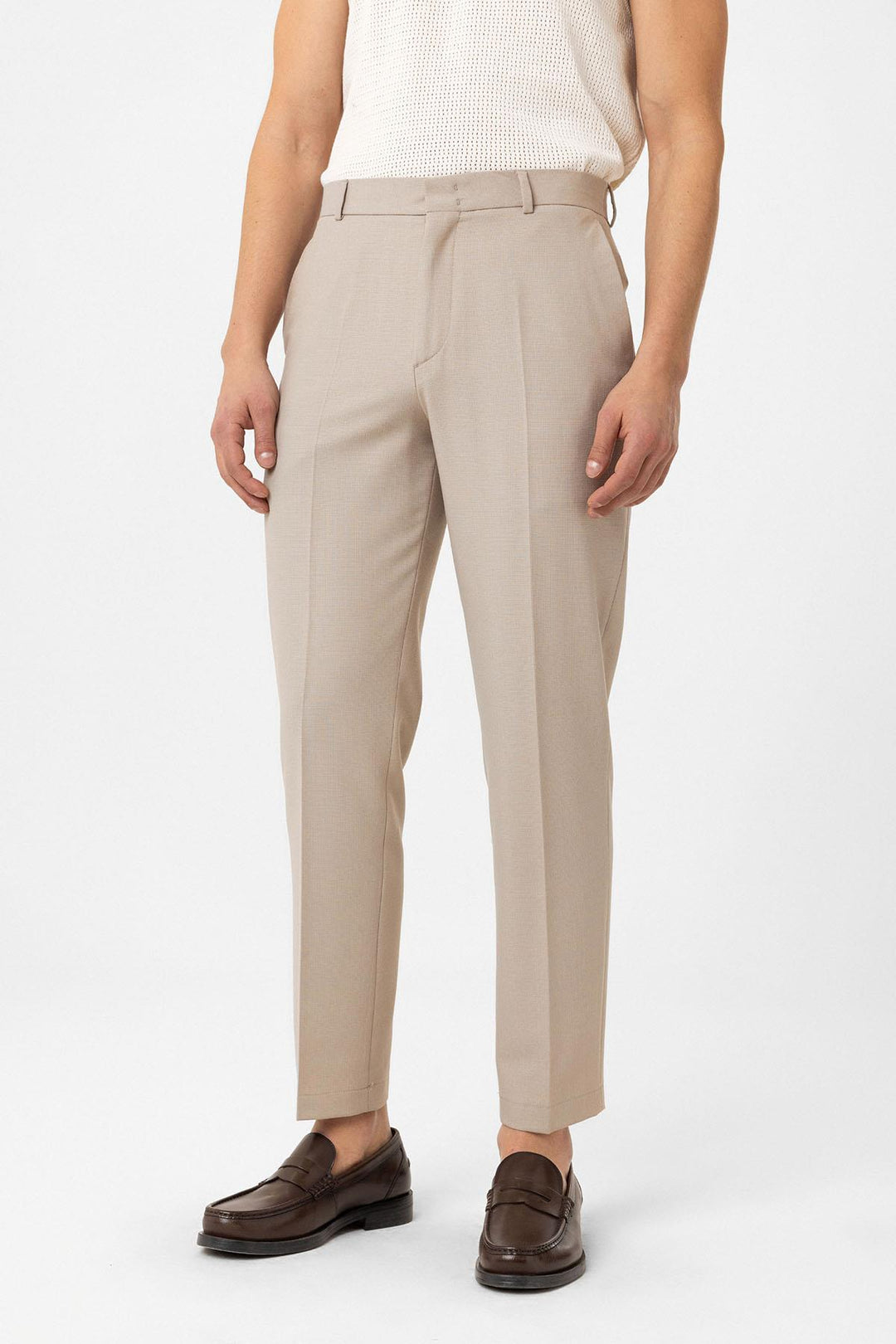 ANT Antioch Bej Slim Fit Klasik Erkek Takım - Puebla