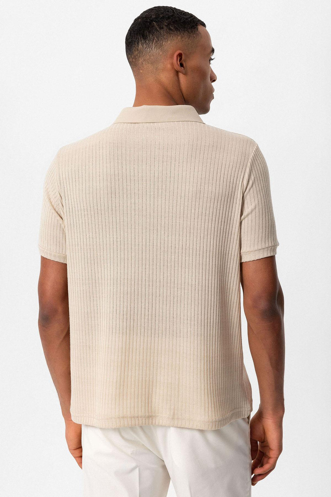 ANT Antioch Bej Slim Fit Polo Yaka Erkek T-Shirt - Cananea