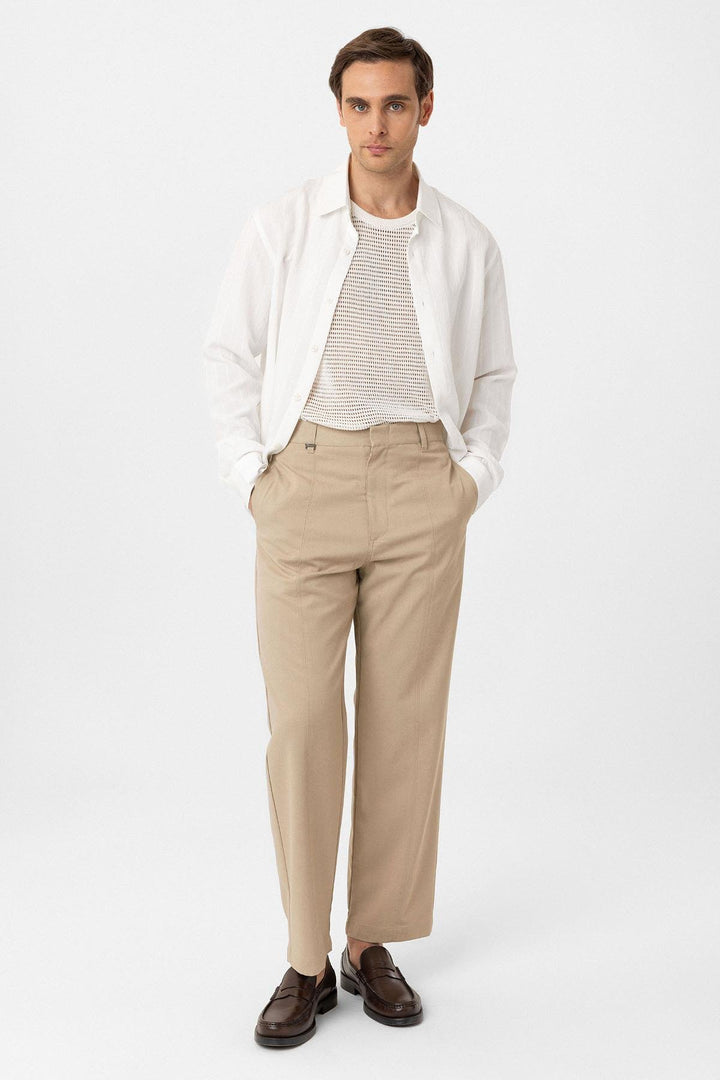 ANT Antioch Bej Straight Fit Erkek Pantolon - Valle de Santiago