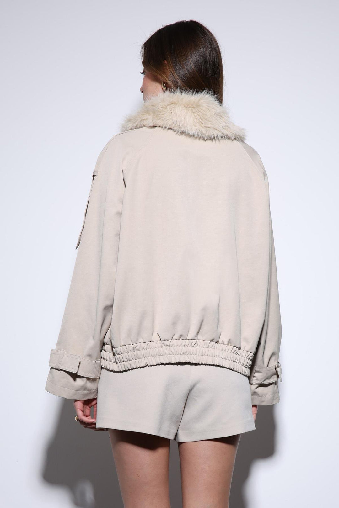 ANT Antioch Lord Suni Fur Short Women's Trench Coat - Berkeley