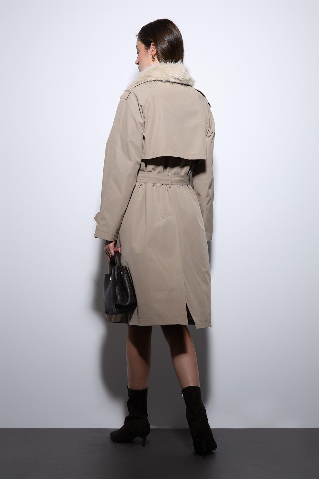 ANT Antioch Lord Suni Fur Collar Women's Trench Coat - Noordwijk