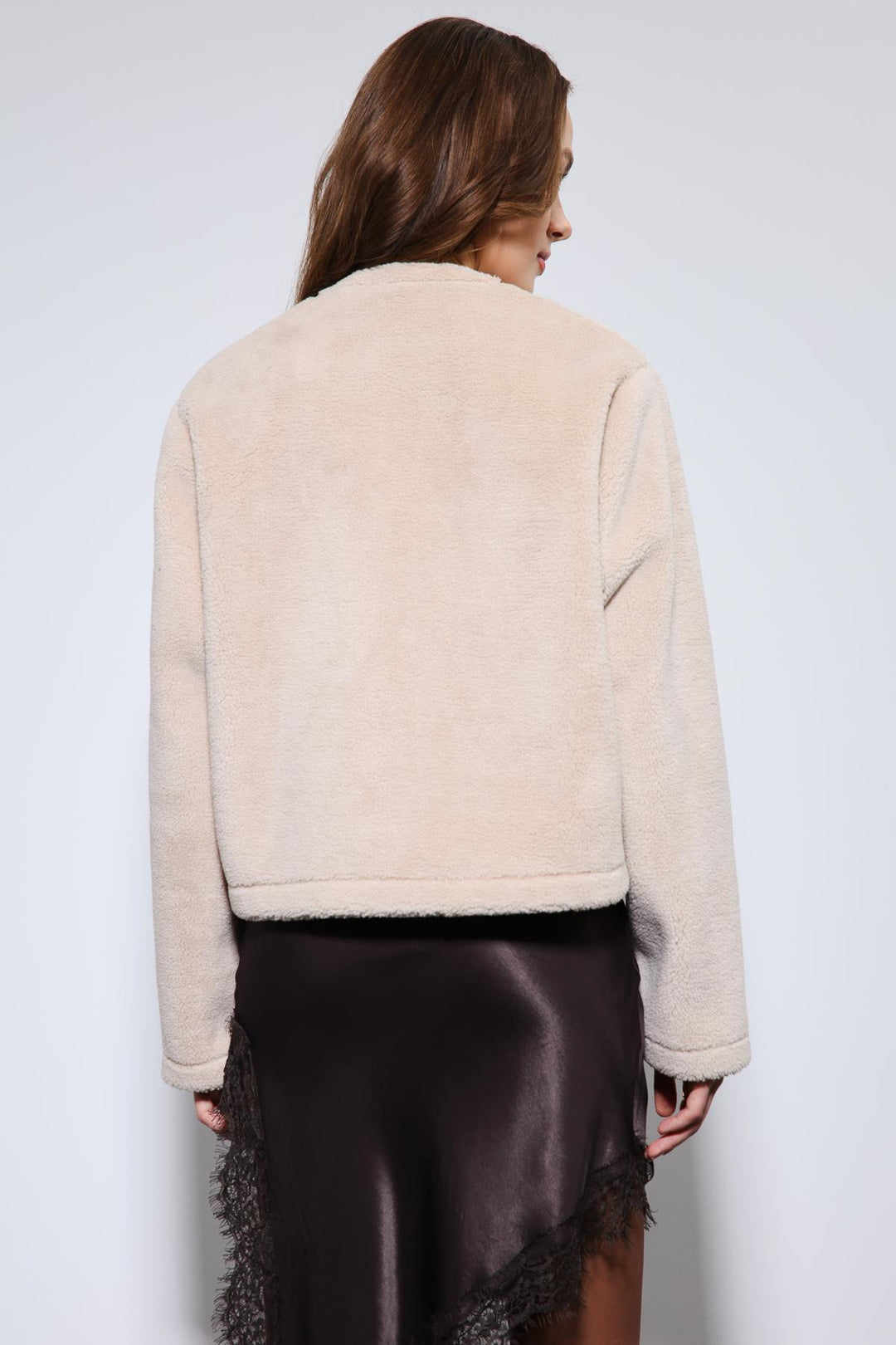 ANT Antioch Bej Süslü Düğmeli Suni Kürk Ceket - Kansas City