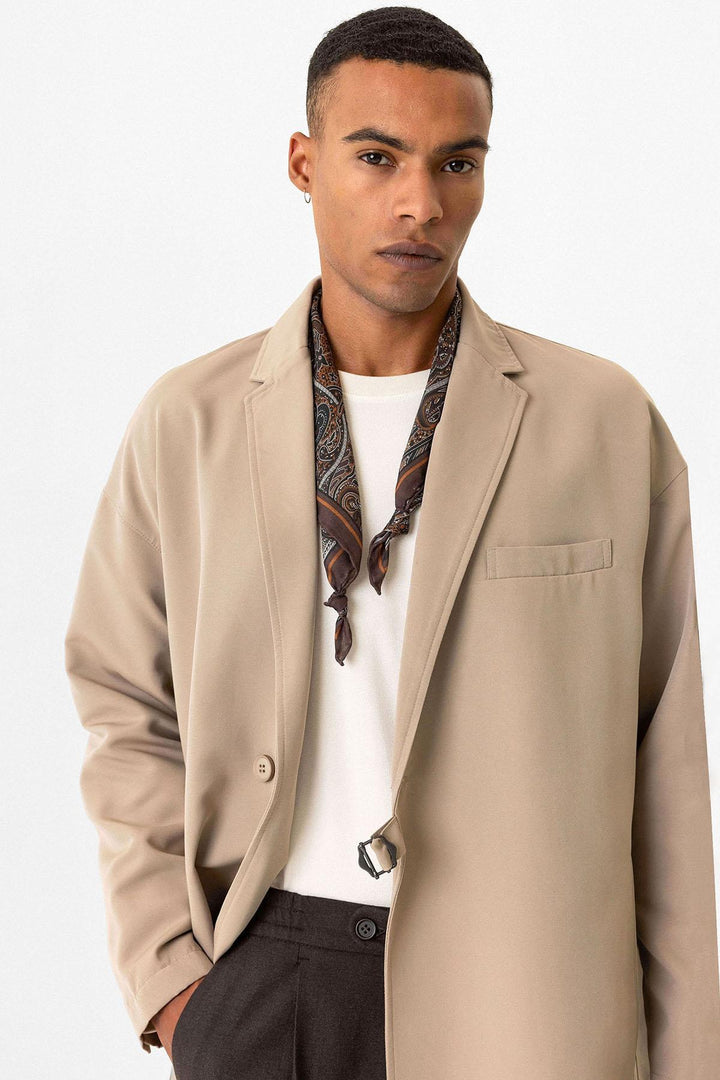 ANT Men's Trench Coat with Buckle Detail - Irvine