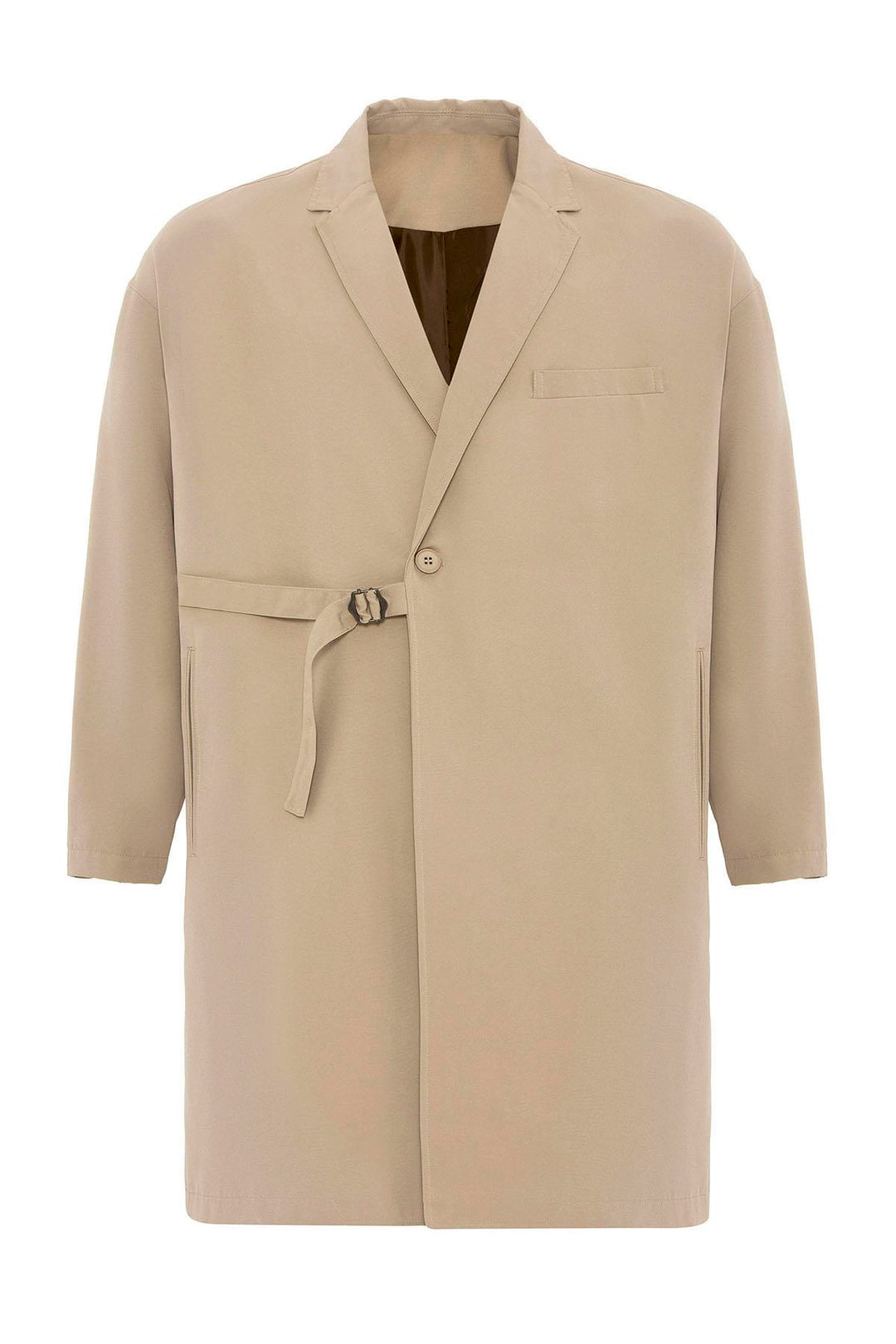 ANT Men's Trench Coat with Buckle Detail - Irvine