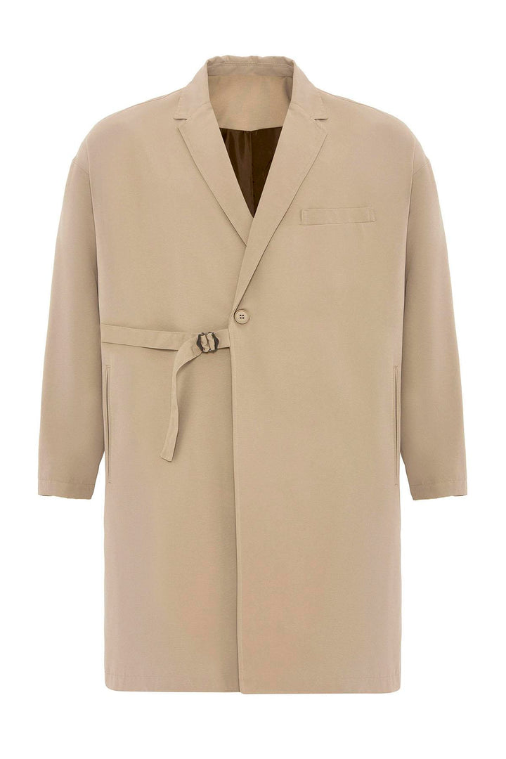 ANT Men's Trench Coat with Buckle Detail - Irvine