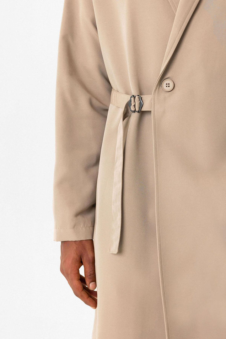 ANT Men's Trench Coat with Buckle Detail - Irvine