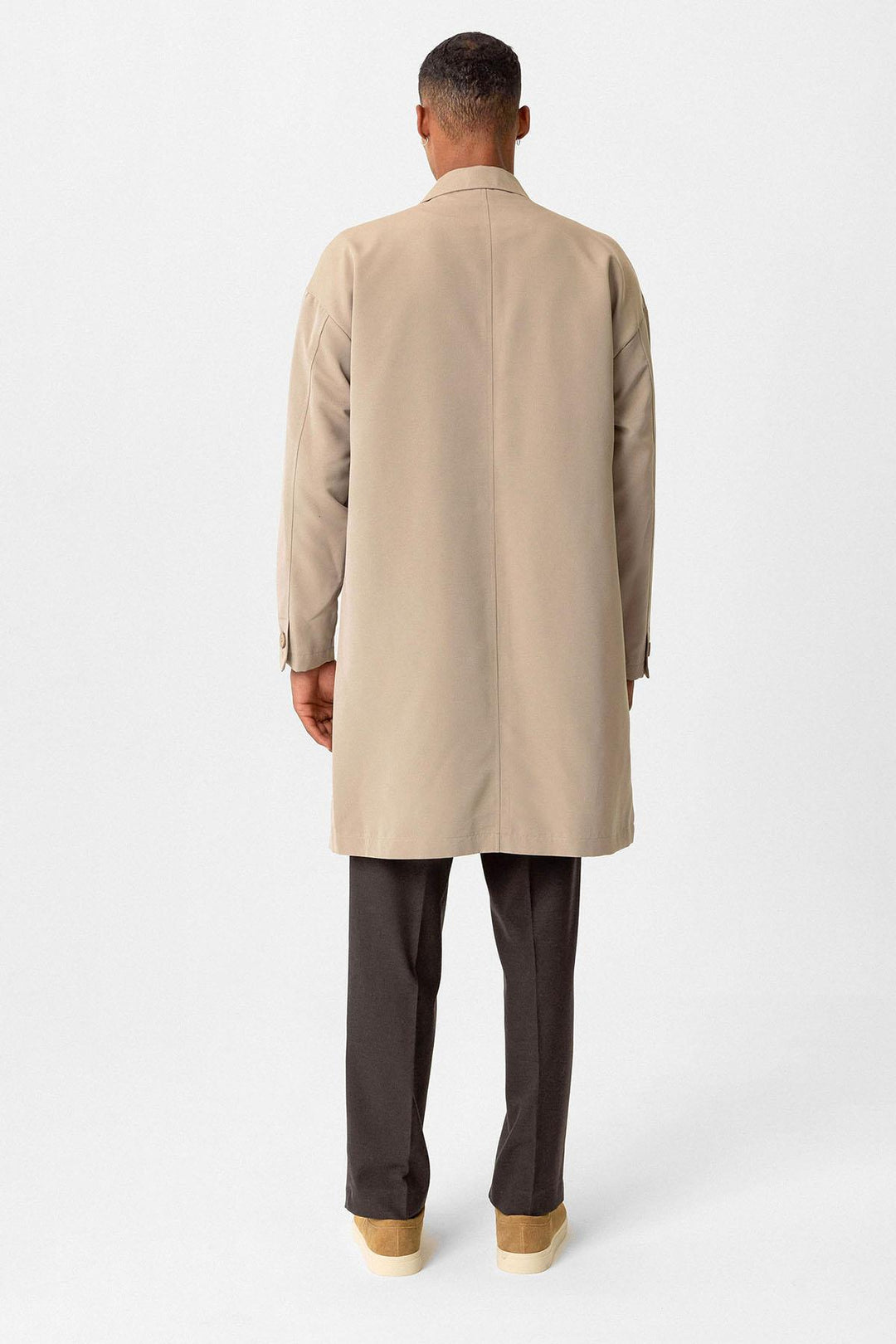 ANT Men's Trench Coat with Buckle Detail - Irvine