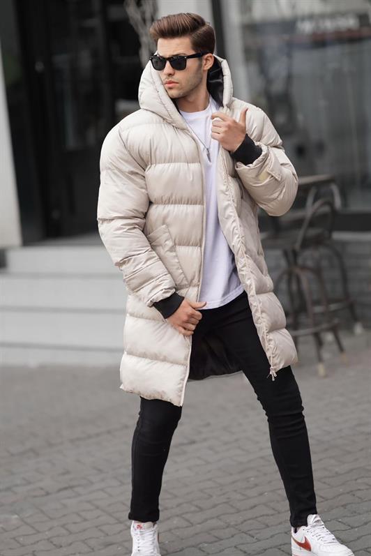 MDX Beige Long Puffer Jacket 6804 - Dunedin