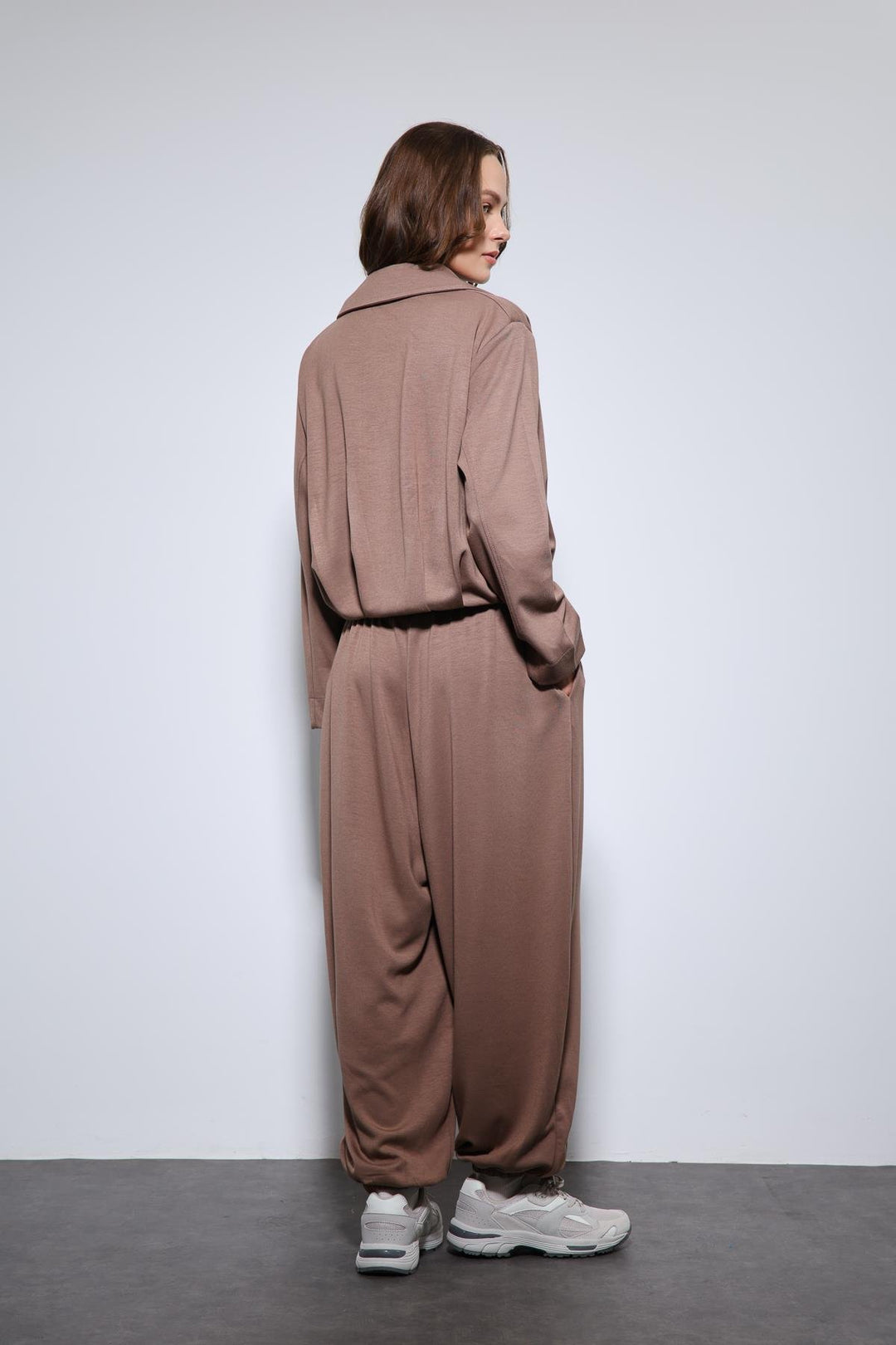 ANT Antioch Bej Volümlü Ceket ve Paça Lastikli Eşofman Takım - Winston-Salem
