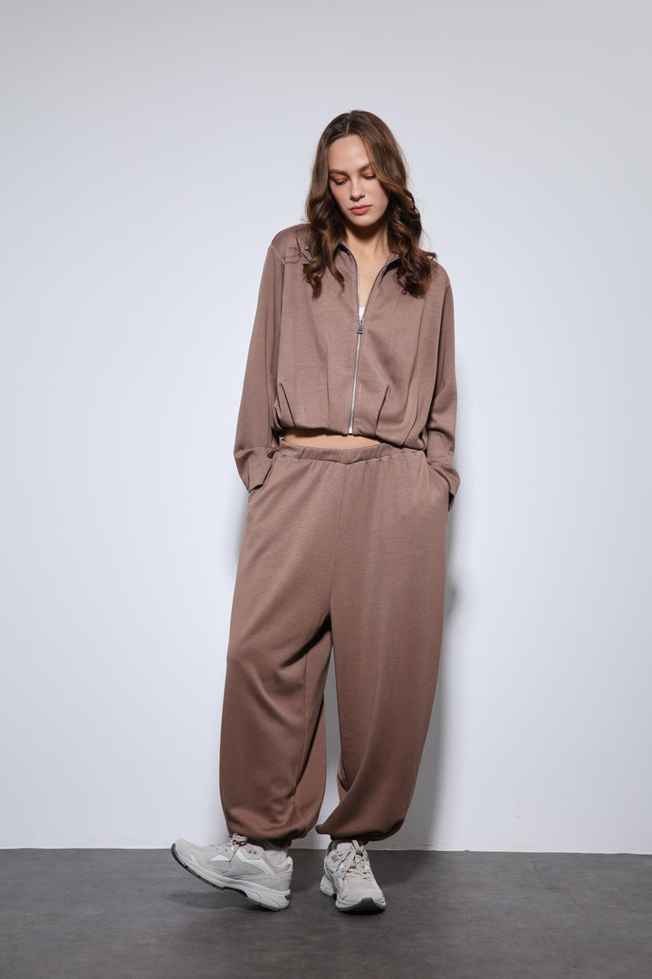 ANT Antioch Bej Volümlü Ceket ve Paça Lastikli Eşofman Takım - Winston-Salem
