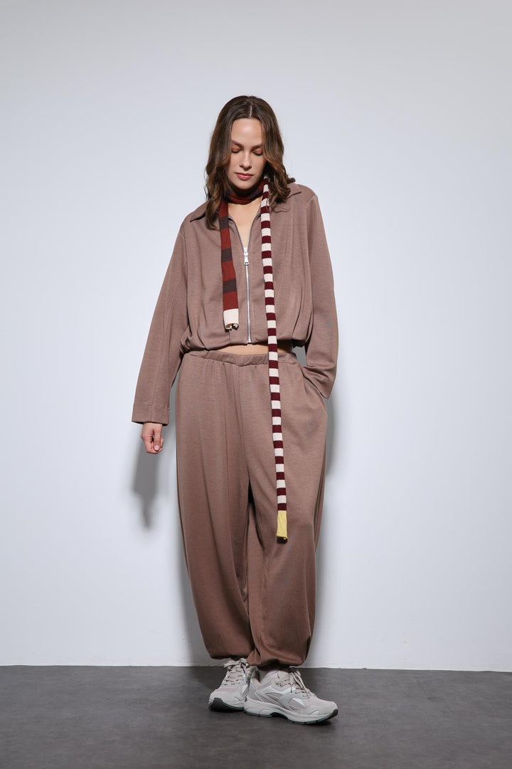 ANT Antioch Bej Volümlü Ceket ve Paça Lastikli Eşofman Takım - Winston-Salem