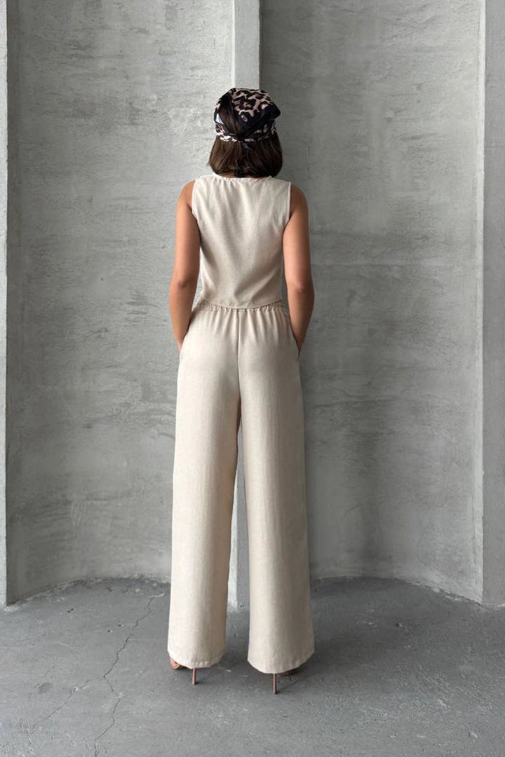 Beige Vest and Trouser Set BCHN-25252 - Saint-Jérôme