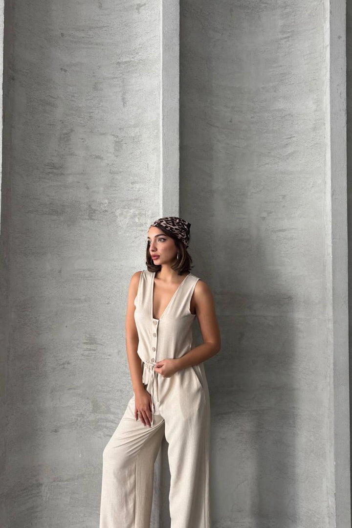 Beige Vest and Trouser Set BCHN-25252 - Saint-Jérôme
