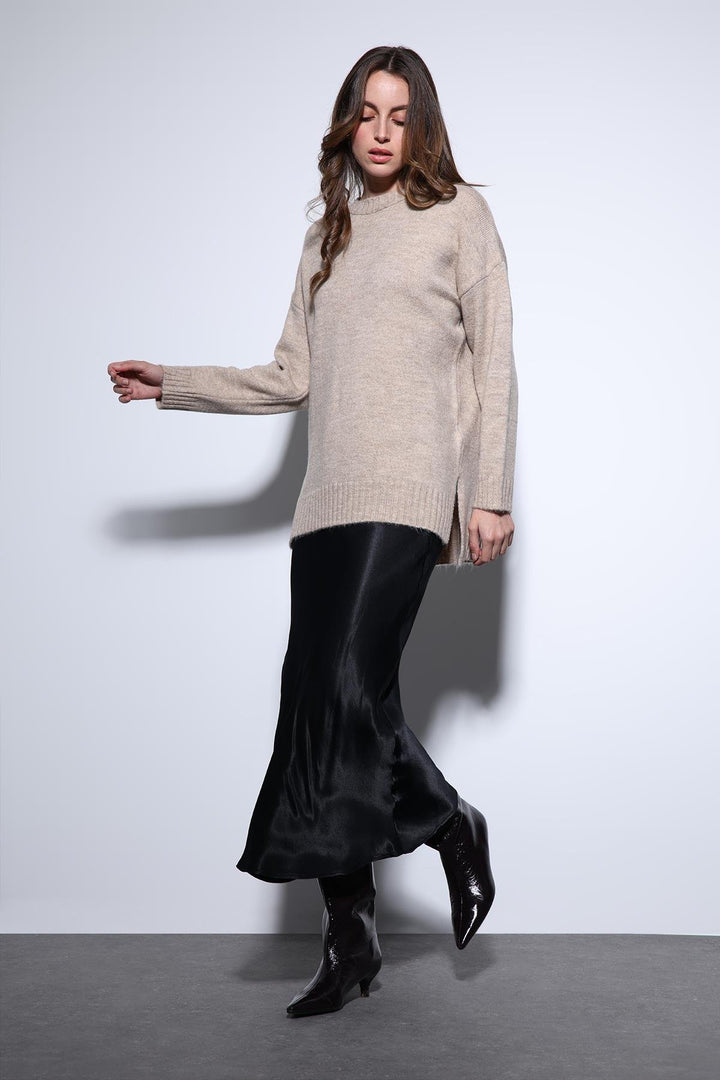 ANT Antioch Lord Slit Detailed Women's Sweater - Steyr