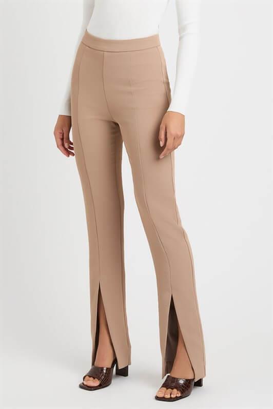 MDX Beige High Waist Slit Women's Pants MG1651 - Sahuarita