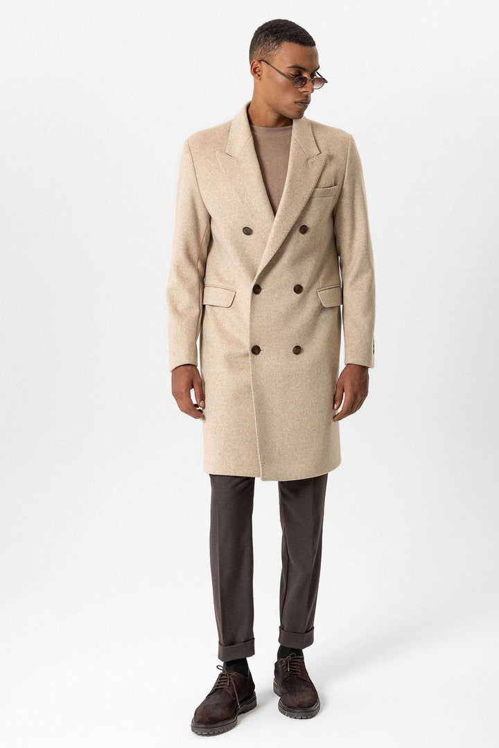 ANT Antioch Lord Wool Blend Double-Breasted Men's Coat - Tecámac