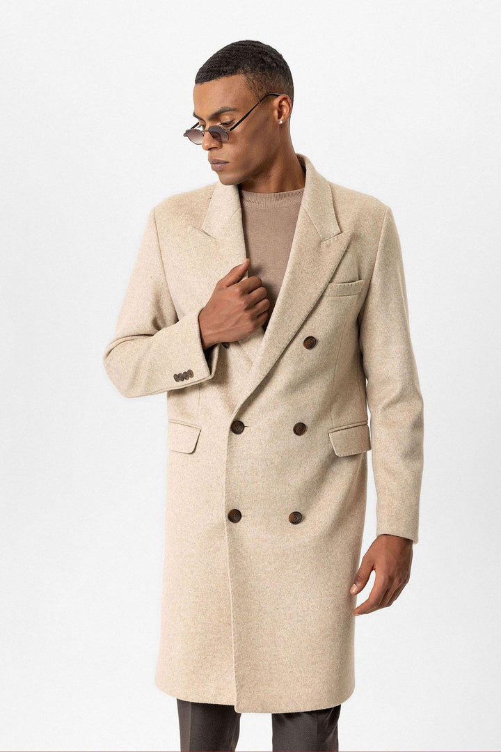 ANT Antioch Lord Wool Blend Double-Breasted Men's Coat - Tecámac