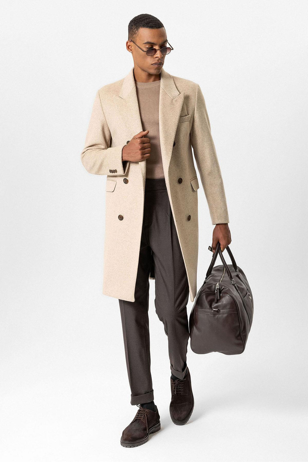 ANT Antioch Lord Wool Blend Double-Breasted Men's Coat - Tecámac