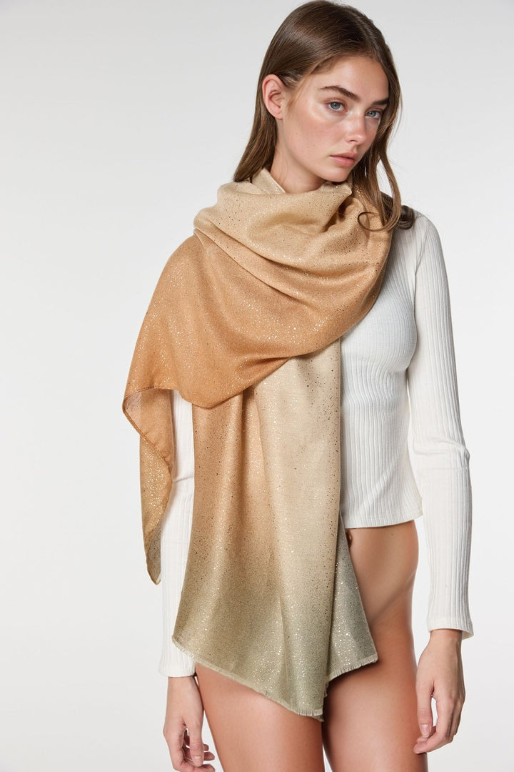 Bej2 Patchwork Patterned Shawl BCNSV-25WT1037 - Rockhampton