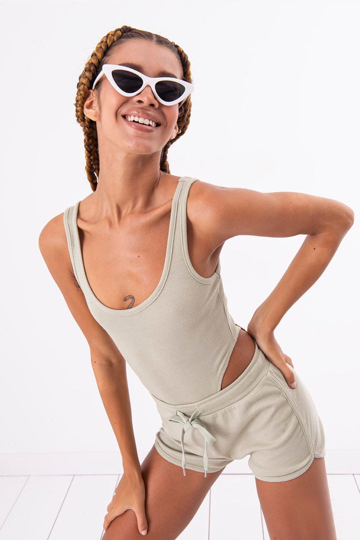 BSL Women Elastic Waist Band Mini Short - Zeist