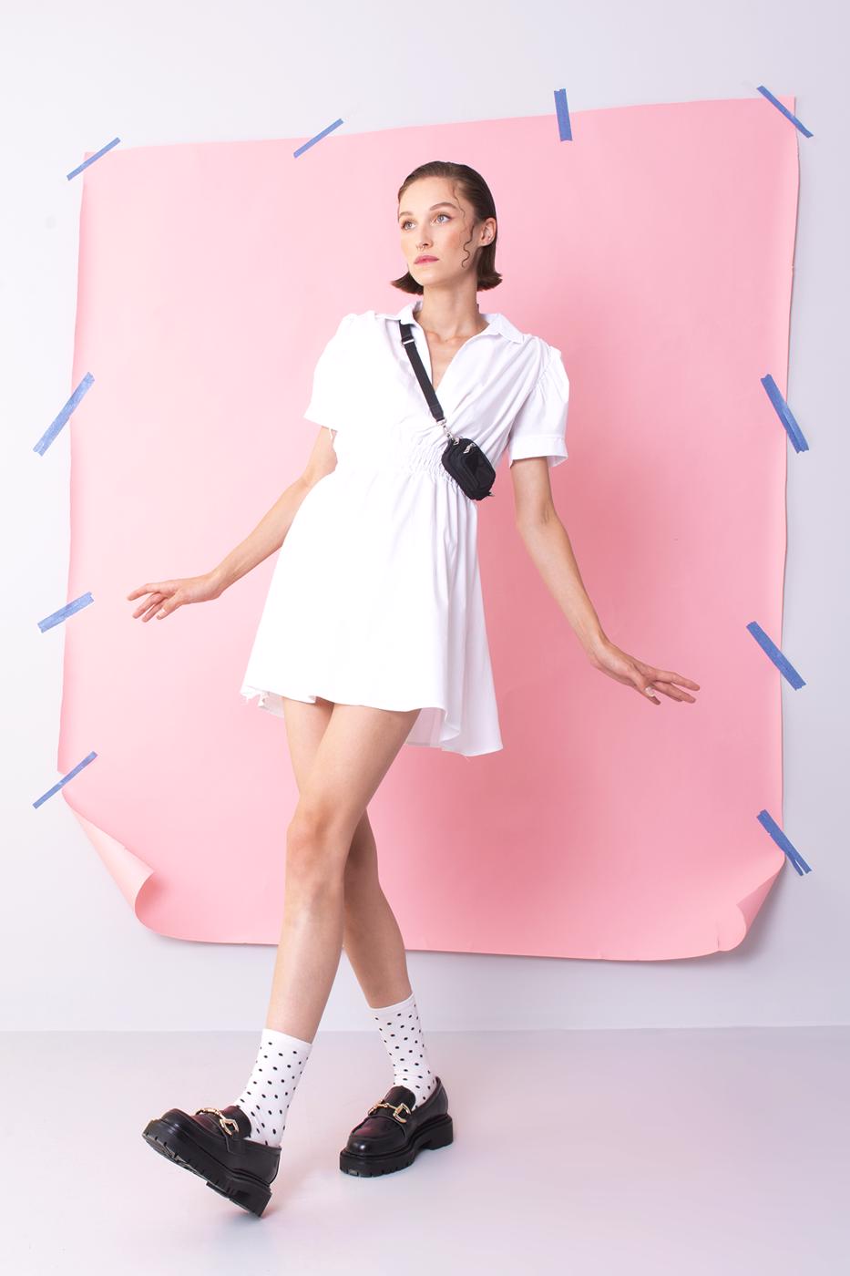 BSL Women Elastic Waist Band Mini Dress - Santa Clarita