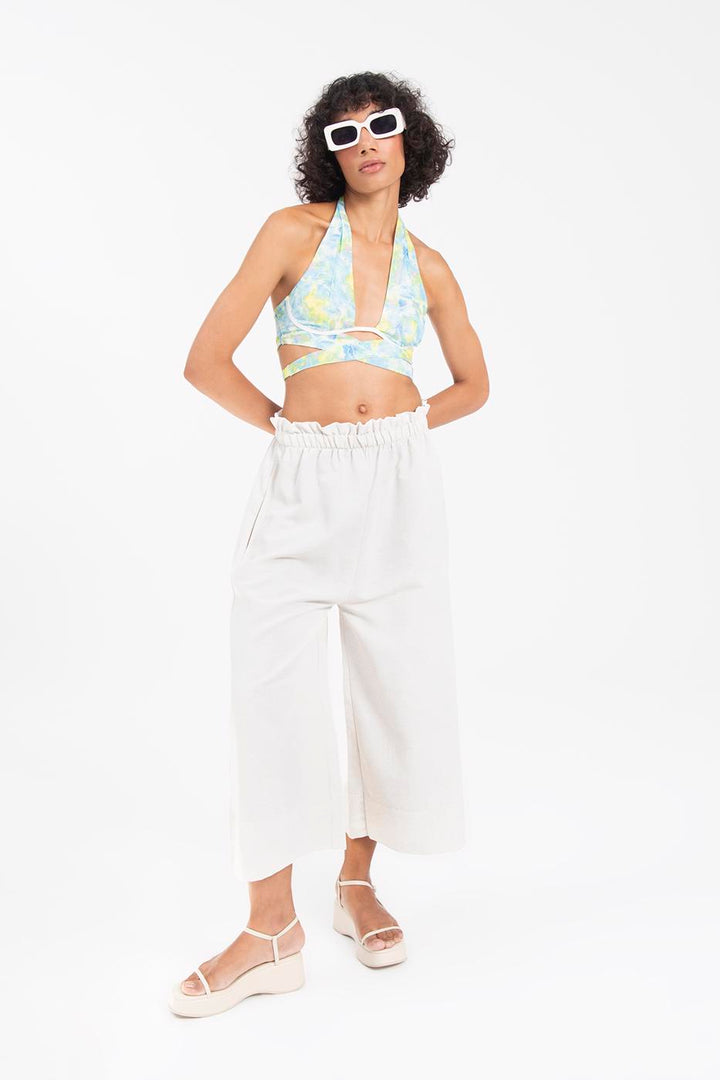 BSL Women Elastic Waist Band Wide Leg Pants - Etten-Leur