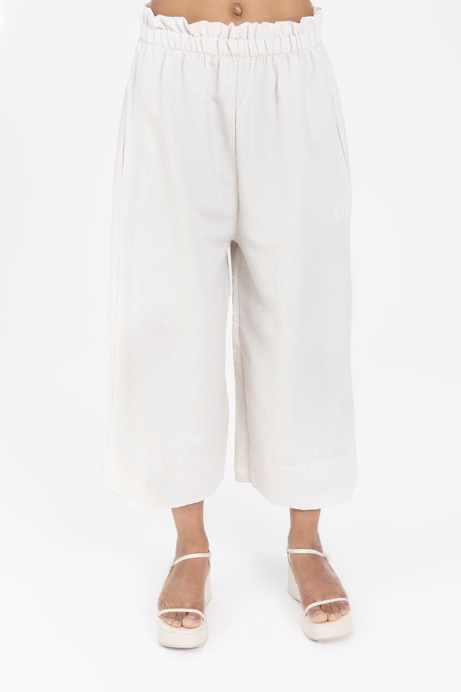 BSL Women Elastic Waist Band Wide Leg Pants - Etten-Leur