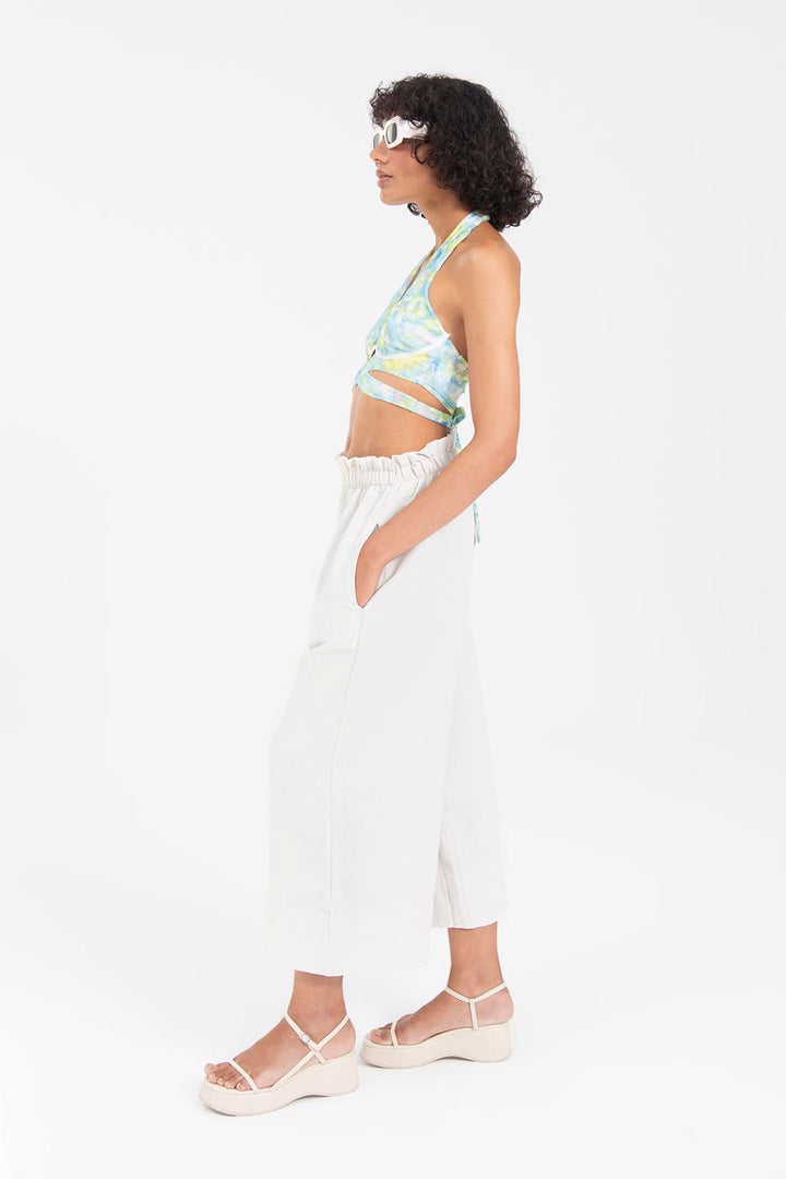 BSL Women Elastic Waist Band Wide Leg Pants - Etten-Leur