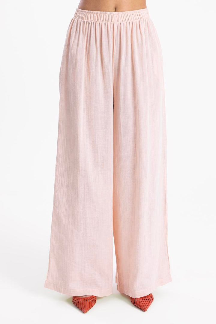 BSL Women Waist Banded Wide Leg Pants - Massy