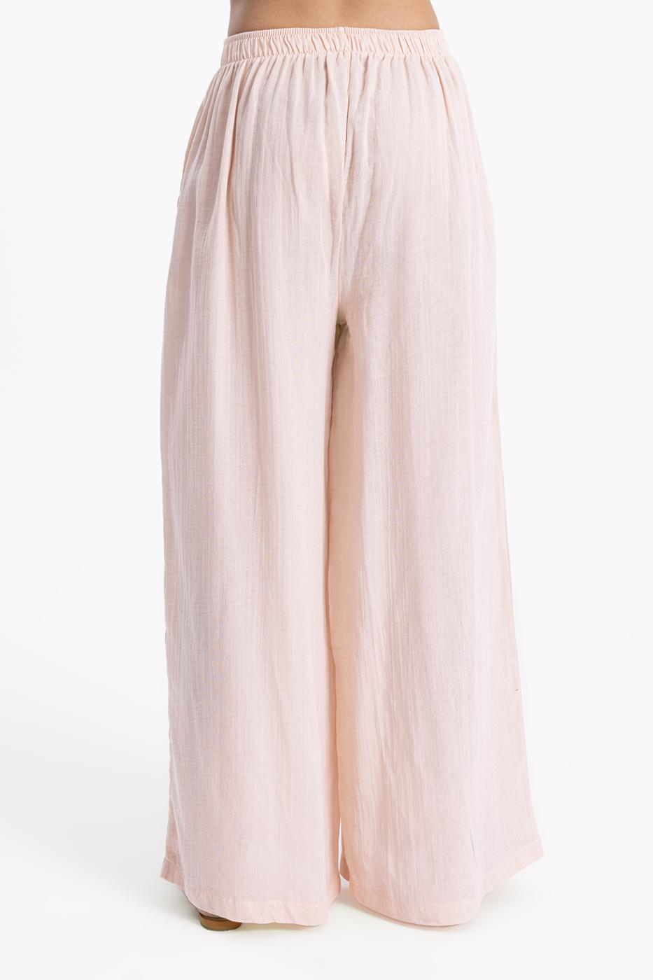 BSL Women Waist Banded Wide Leg Pants - Massy
