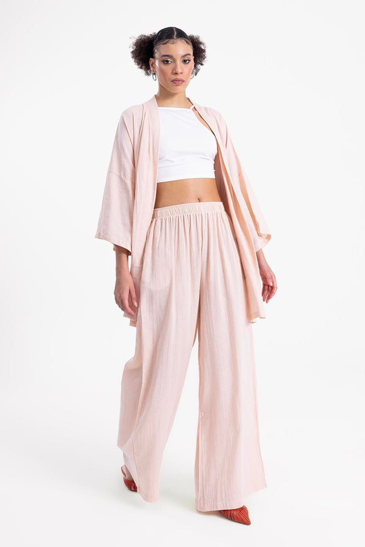 BSL Women Waist Banded Wide Leg Pants - Massy