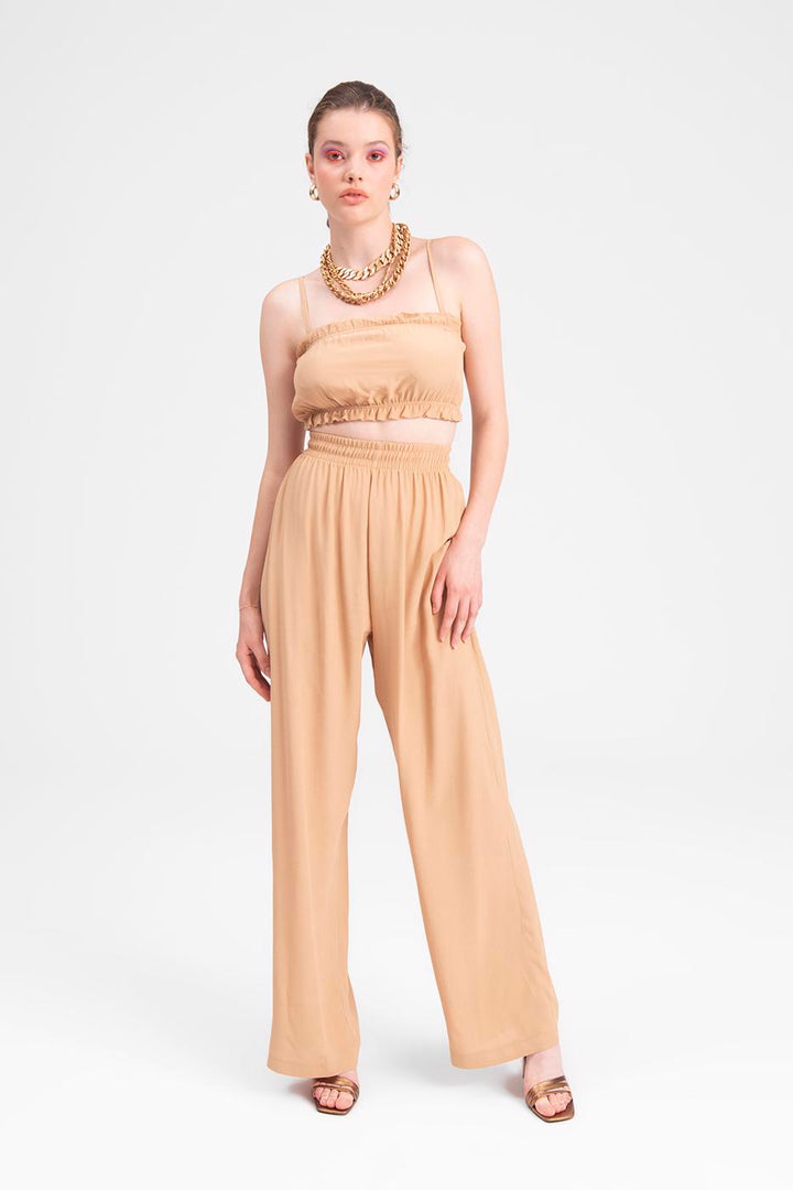 BSL Women Elastic Waist Band Baggy Pants - Roanoke